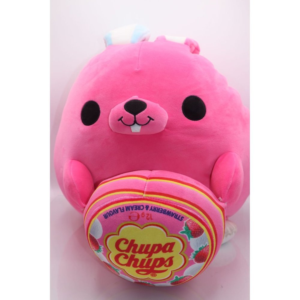 Chupa Chups Strawberry & Cream Plush Bunny Soft Toy Pink 12" Collectible